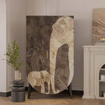 Armoire moderne à double porte éléphant minimaliste