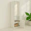 Armoire-penderie mince en bois avec miroir