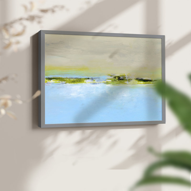From the Terrace II -Framed Print - Restickable, 16" H x 20" W, Gray