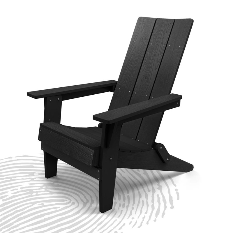 Chaise de patio pliante Adirondack, Noir