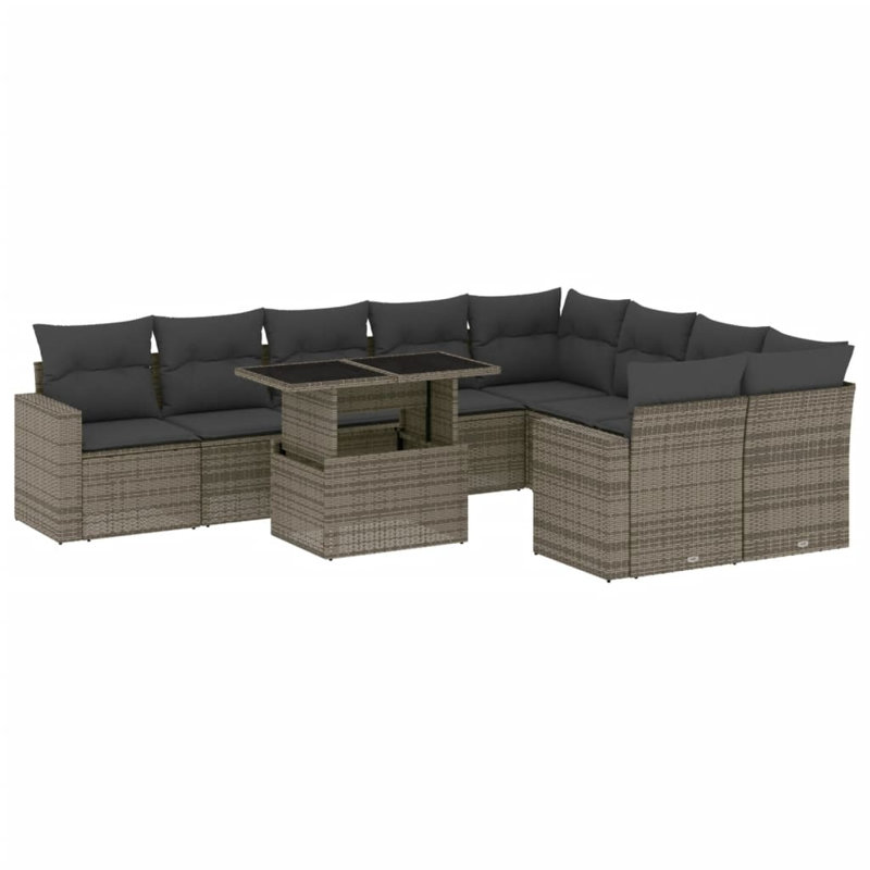 Ensemble de canapé de jardin Vidaxl gris