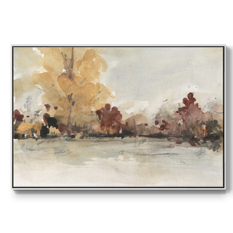 The Autumn View I, toile tendue avec châssis de qualité supérieure - prête à être accrochée, H 27 po x l 41 po x P 2 po