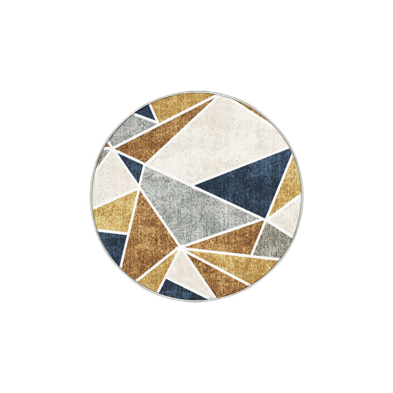Marayna Hand Loomed Washable Abstract Indoor Rug, Round 8'