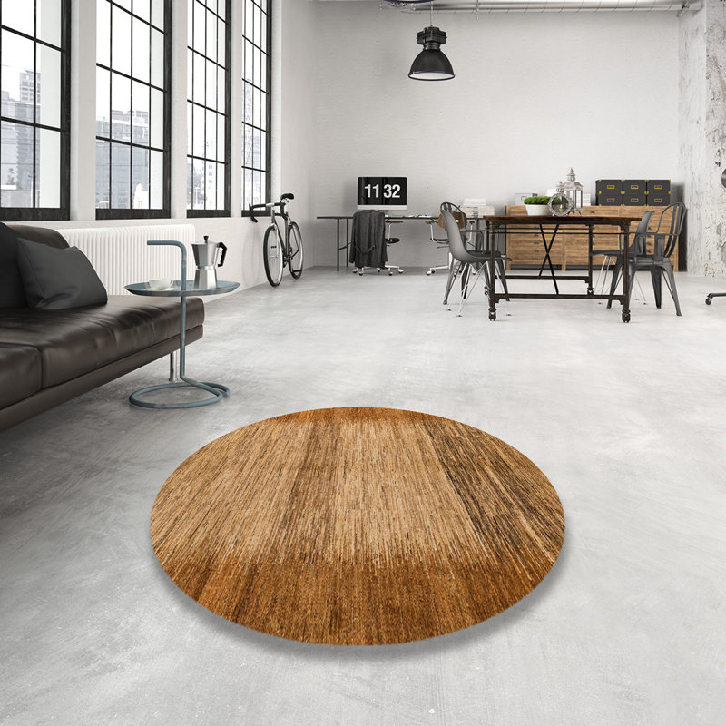 Tapis décoratif multicolore à motif abstrait, Rond 8 pi
