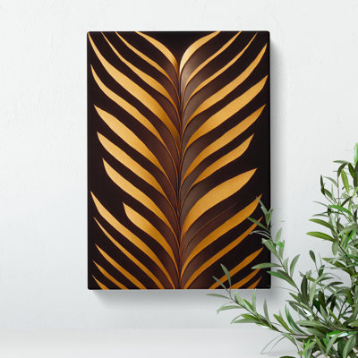 Golden Feather - Wrapped Canvas Print