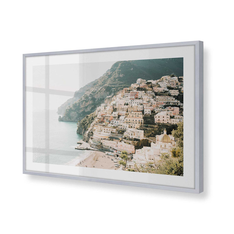 Impression sur toile Seaside Sanctuary, sans cadre, Cadre simple en chrome poli poli, H 9,25 po x l 11,25 po x P 1,25 po