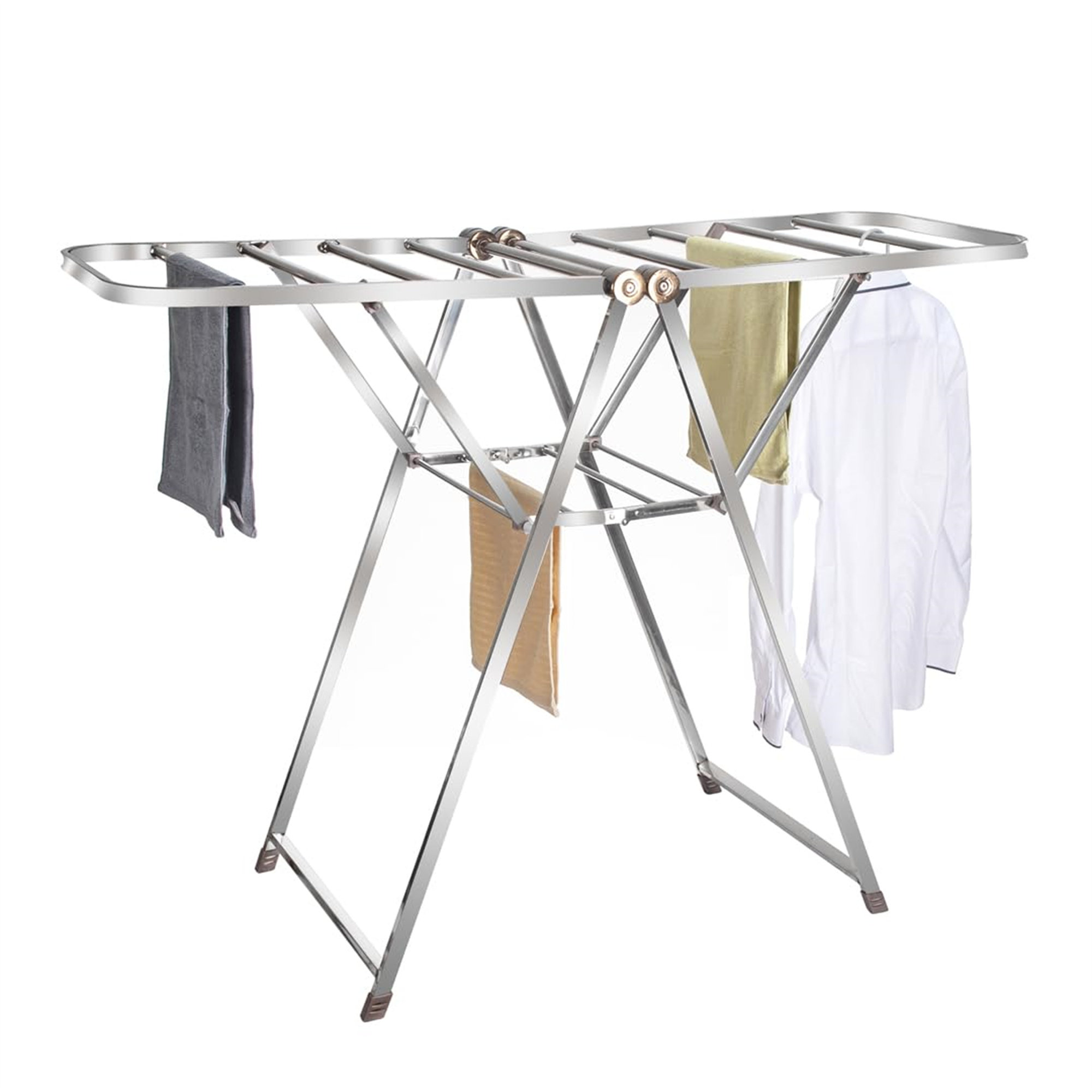 Rebrilliant 2-Tier Drying Rack With Adjustable Sides, Silver | Wayfair ...
