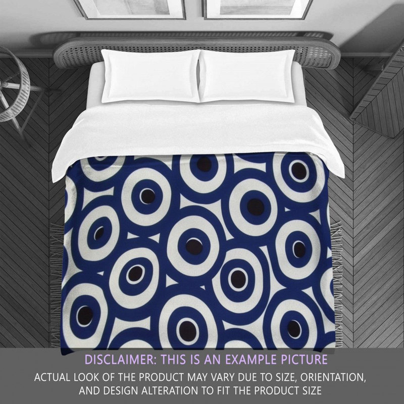 Funky Bedding, Blue/White Abstract, Queen Comforter