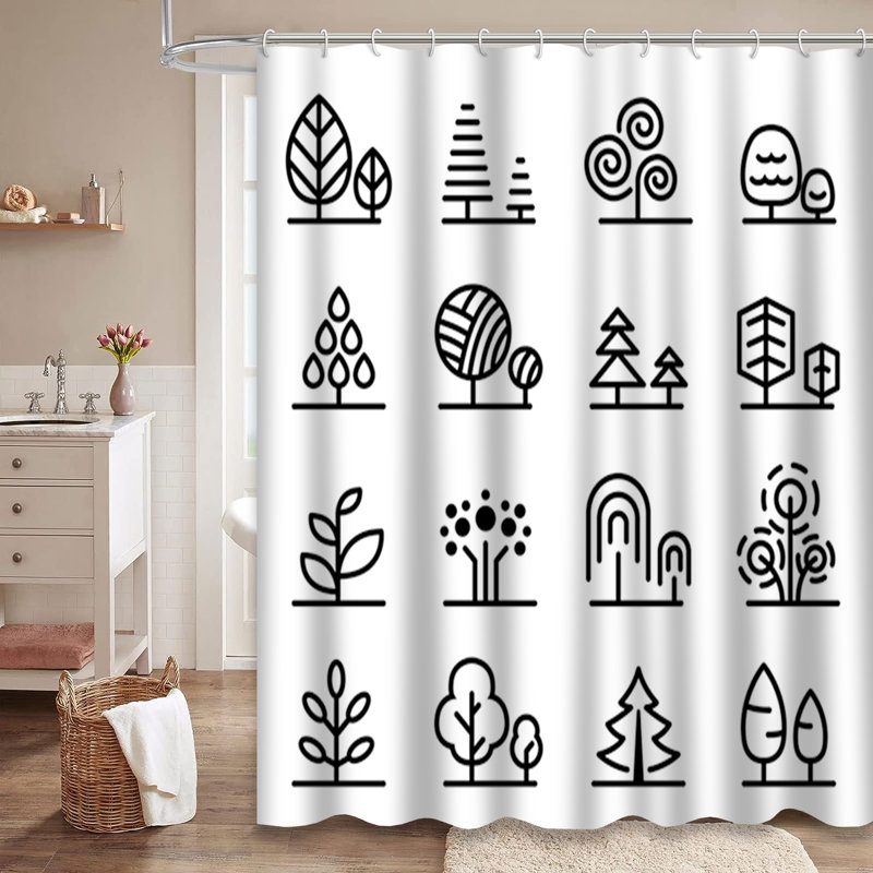 Rideau de douche Tree Plant Line, L 72 po x l 72 po