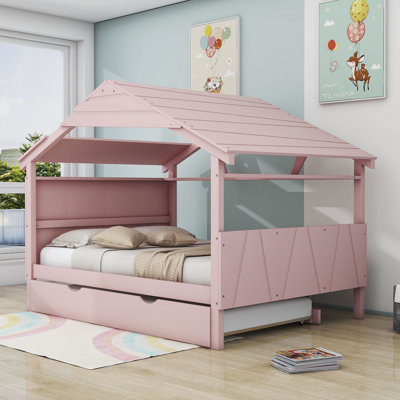 Lit gigogne en bois avec rangement Jaylyn