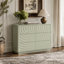 Commode à 6 tiroirs de 118 cm (46,5 pouces) au design ondulé sans poignées, meuble de rangement moderne pour chambre à coucher-828167852