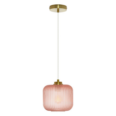 Jacobson 1 - Light Brushed Gold Shaded Pendant