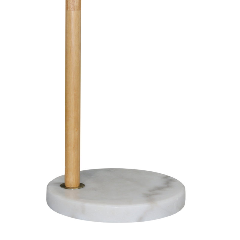 Lampe sur pied avec abat-jour blanc Solaris