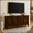 65.2 Inch Mid Century Modern Sideboard Buffet With Storage, Symmetrical Geometric Accent, Large Console Table For Living Room And Entryway, Walnut Finish-1894266066
