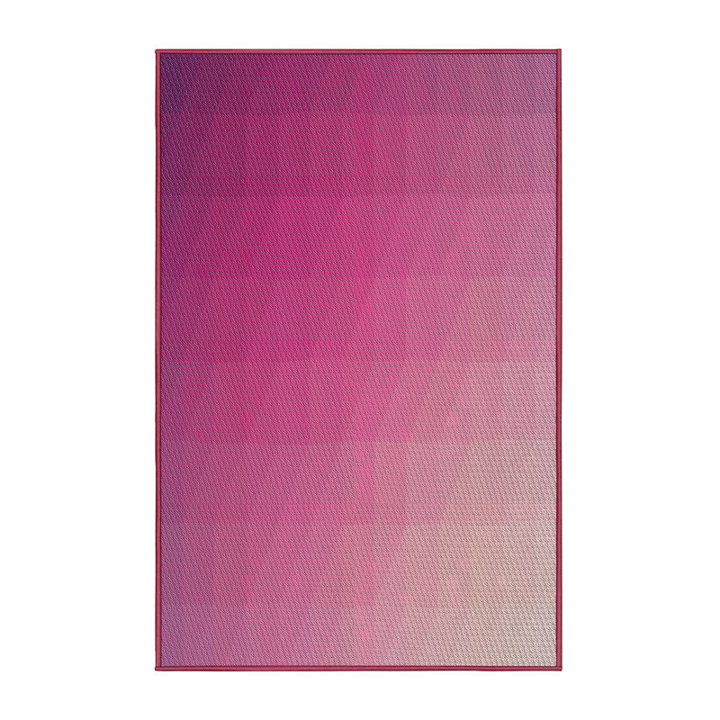 Tapis de zone rose foncé à motifs, Rectangle 5 pi x 8 pi