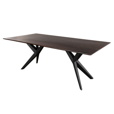 Acacia Rectangular Solid Wood Top Dining Table