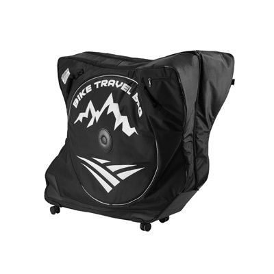 Sac de voyage pour vélo, sac de rangement pour vélo de route avec verrou TSA et double fermeture à glissière, étui à vélo noir avec empattement de 37 à 42 po pour le transport aérien, l'utilisation à l'extérieur, l'avion, la voiture, le train, le transport en métro