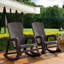 Chaise berçante en espresso, paquet de 2-1206842316