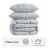 Piece Full Queen Cotton Quilt Bedding Sets, Blue Embroidered Style