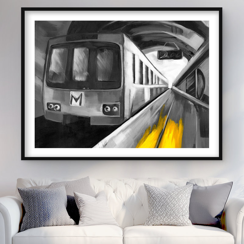 Vie urbaine - Bureau de transport, impression encadrée