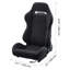 Fauteuil de course ajustable avec tissu en polyester et glissière