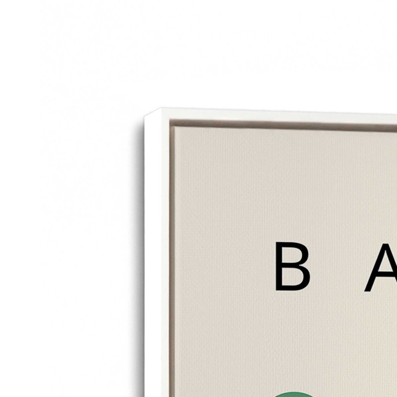 «Bold Bauhaus Burst», reproduction sur toile, H 48,75 po x l 32,75 po, Cadre flottant blanc