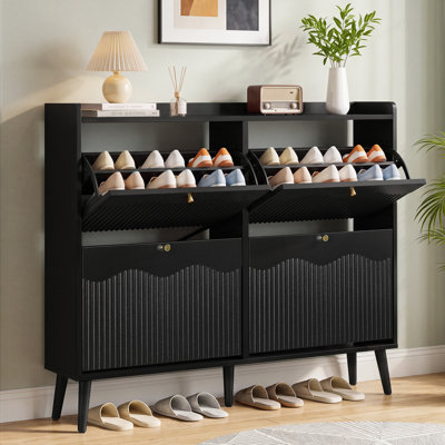 16 Pair Shoe Storage Cabinet