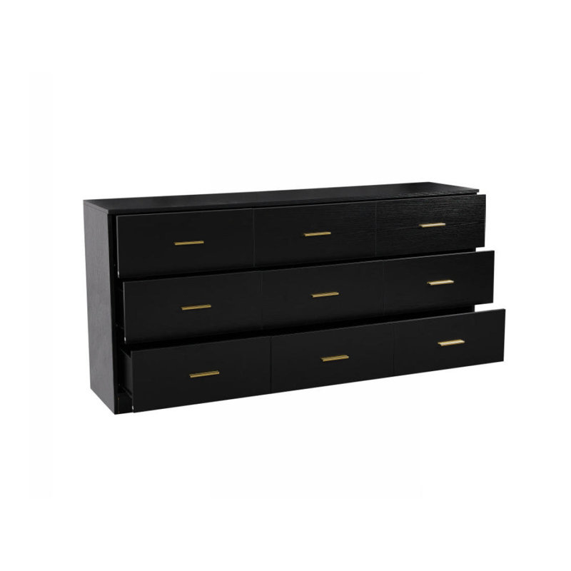 Commode moderne à 9 tiroirs pour la chambre à coucher - Vaste commode avec rangement, robuste et sécuritaire