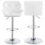 Ensemble de 2 tabourets de bar réglables rembourrés blancs Accent