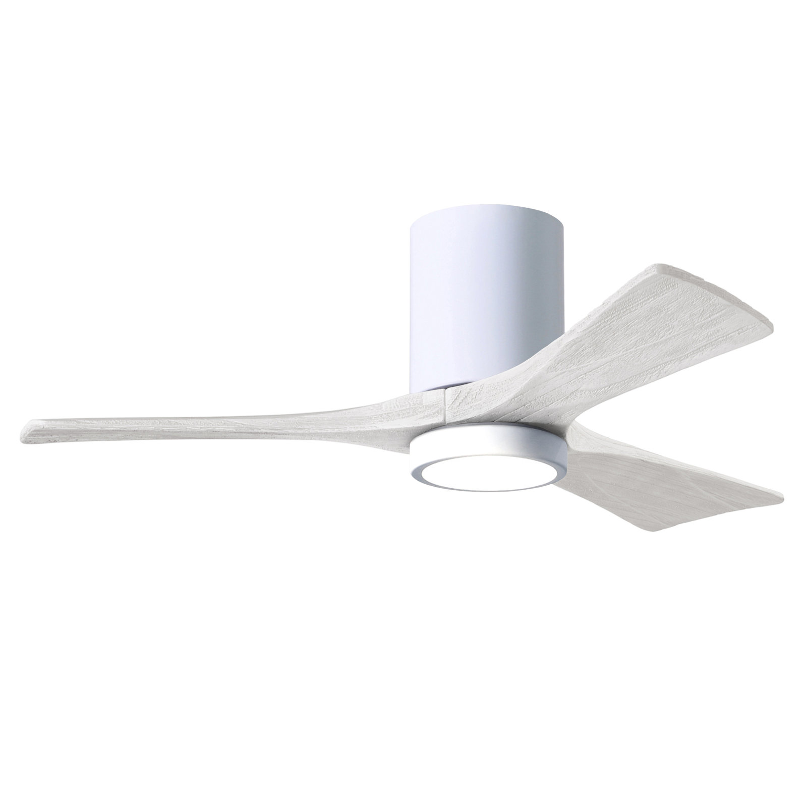 Olivier Ceiling Fan with LED Light Kit, Gloss White, Matte White, 42"