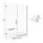 Celesta 46'' - 47'' W x 76'' H Pivot Frameless Shower Door with Clear Glass-15662678-15662677