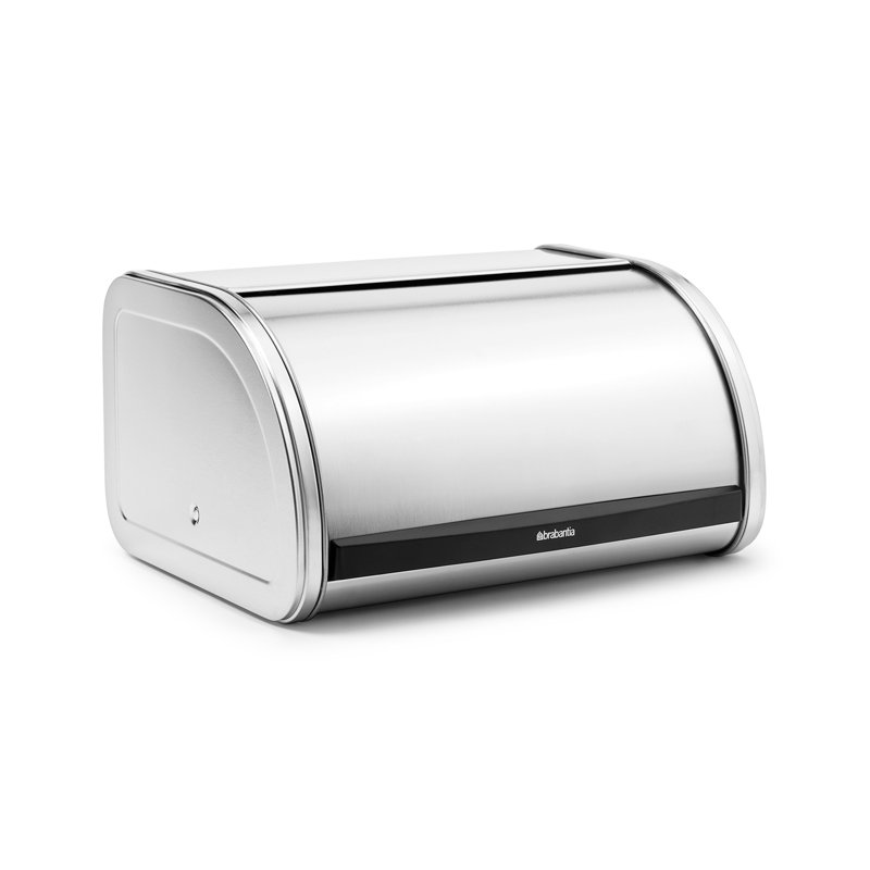Brabantia Medium Roll Top Bread Bin, Matte Steel