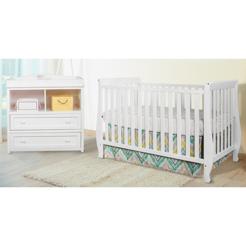 Ensemble de chambre de bébé standard convertible Deering, Blanc