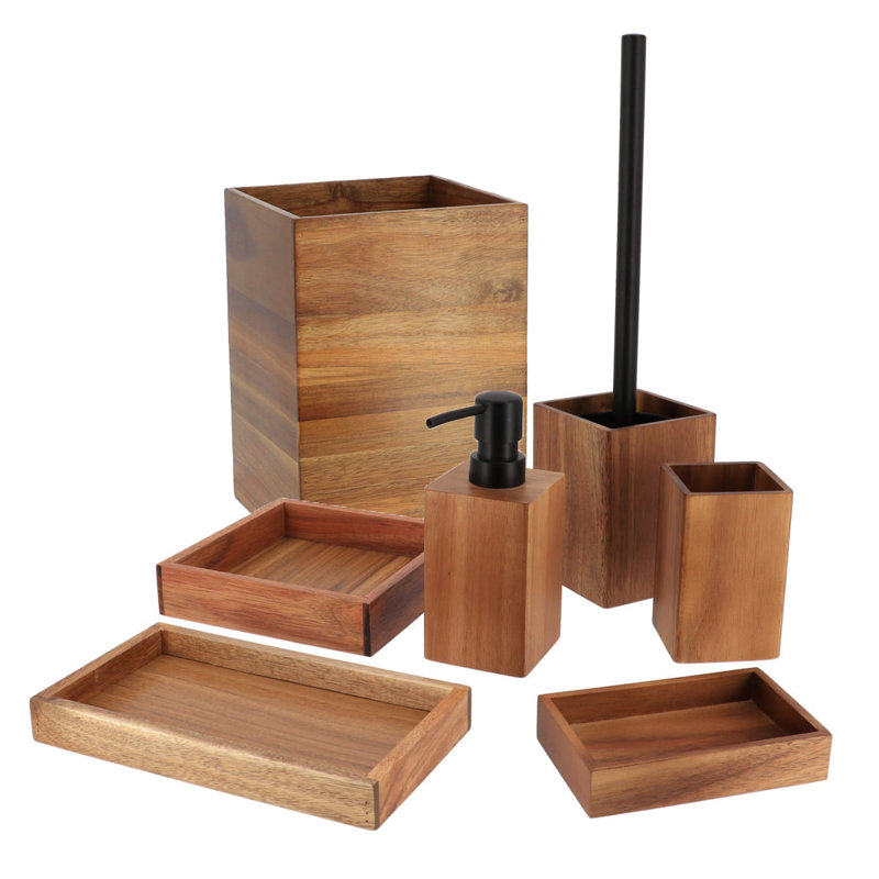 Acacia Bathroom Accessory Set