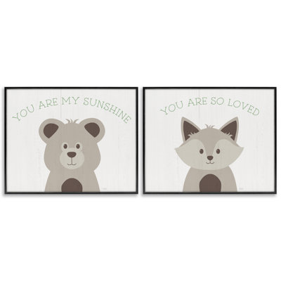  «Uplifting Kid's Animal Quotes», ensemble de 2 giclées par Natalie Carpentieri