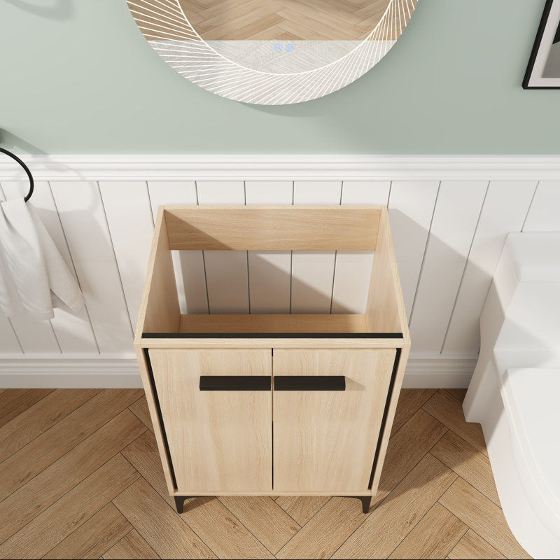 Base de meuble-lavabo 24 po avec portes à fermeture douce