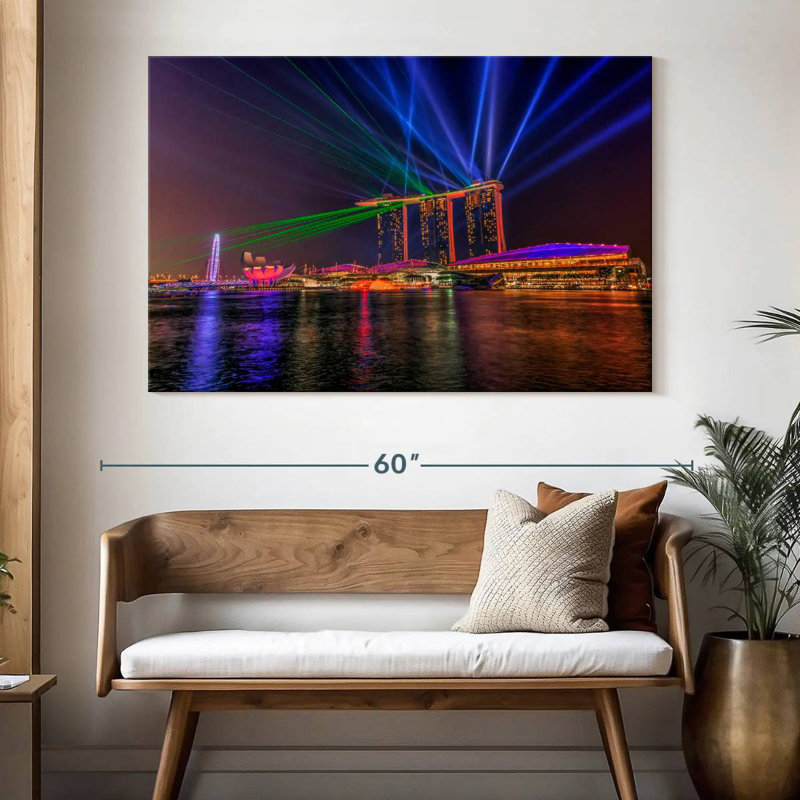 Sirci HDR, singapour, la nuit, H 34 po x l 51 po