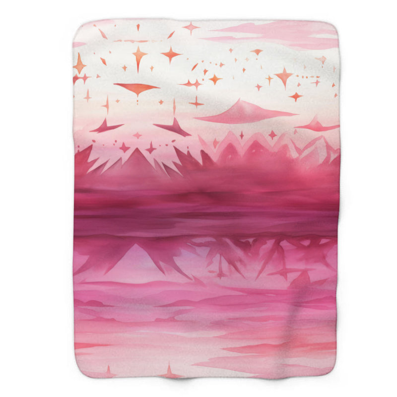 Pink Gradient - 1 Piece Premium Blanket, Twin