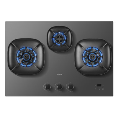 ROBAM 30" Gas Cooktop 7B7H30 | 3 FireCube Brass Burners, Built-in NG/LPG Convertible Gas Stove, 18,000 BTUs Power Burner, Flameout Protection & R-Link Tech
