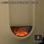 35.43"Black U-shaped Embedded Simulated lame Decorative Electric Fireplace-118373411
