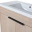 Meuble-lavabo de salle de bain 36 po avec lavabo en résine blanche et armoire à fermeture en douceur - Accessoire élégant 36 po