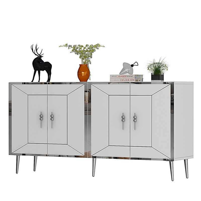 Olivia 150cm Console Table, Cream/Silver