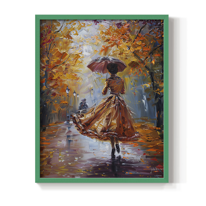 Série encadrée WOMEN DCxxxi - bois massif, H 30 po x l 24 po, Vert