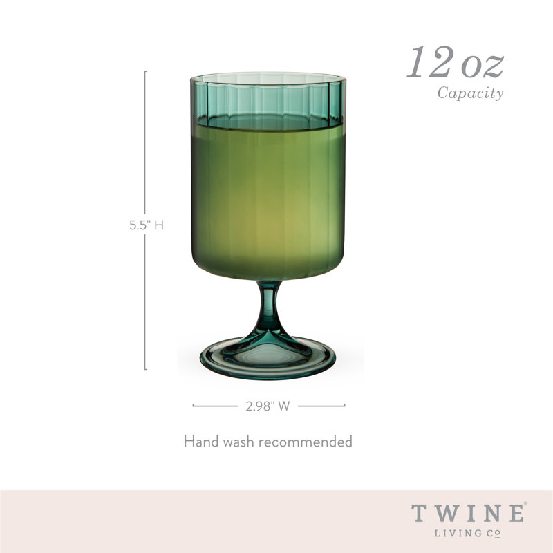 Ensemble de 2 verres à pied Malachite
