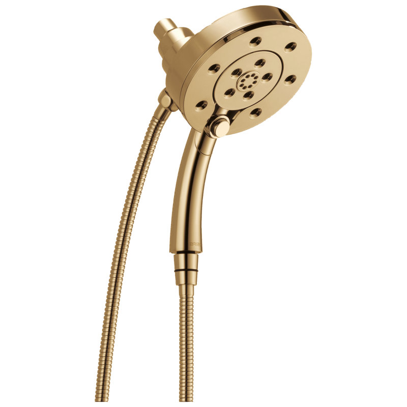 Essential™ Linear Round H2OKinetic® Multi-Function Hydrati® 2|1 Shower, Polished Gold