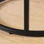 Table gigogne ronde 24 po, table basse d'appoint, finition bois de chêne naturel, peu encombrante, style industriel moderne