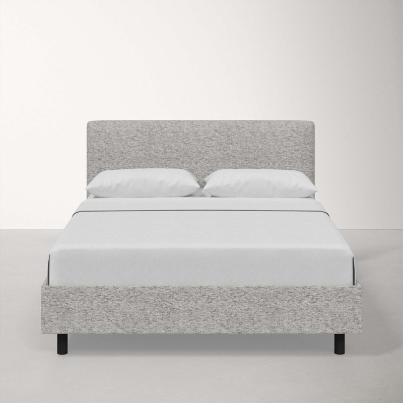 Adrien Upholstered Platform Bed, Twin, Milsap Spray Sustain® Tweed