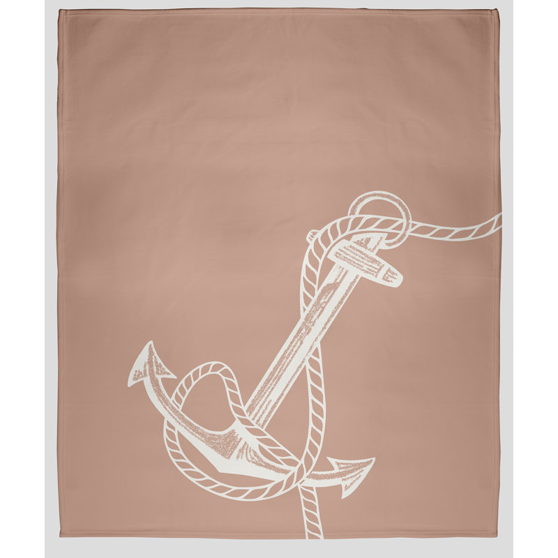 Couverture en molleton Anchored, L 30 po x L 40 po, Mauve