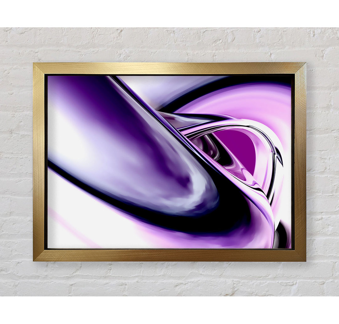 Gerahmtes Wandbild Purple Time Tunnel