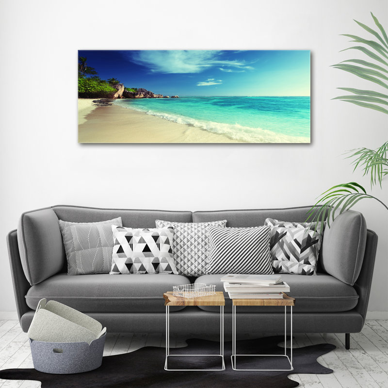 Seychelles Beach - Wrapped Canvas Print